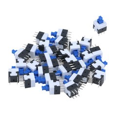 Antrader 30 Pcs Micro Push Button Switch, 6 Pin DPDT Self-Locking Power On/Of…