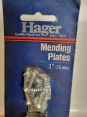 Hager Mending Plates 3″ Steel 4 pack Made in USA
