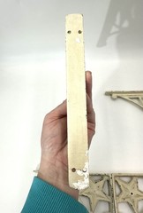 4 Cast Iron Star Brackets Garden Braces Shelf Bracket Off White RUSTIC Vintage