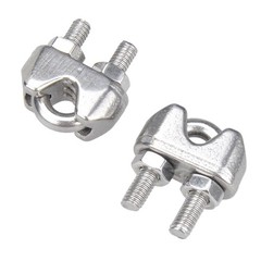 YAMASO 20PCS 1/16 Inches M2 Stainless Steel Wire Rope Cable Clip Clamp M2-20pcs