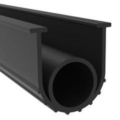 BOWSEN Garage Door Bottom Seals 10 FT, Black (1/4″ T-Channel End)