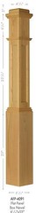 AFP-4091 Red Oak Actual Flat Panel Box Newel Post