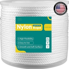 Durable 1/4 Inch Nylon Rope – 500 Ft Multipurpose Twine for Indoor & Outdoor