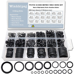 770Pcs Rubber O Rings Kit18 Size Metric NBR Washer Gasket Sealing Assortment Kit