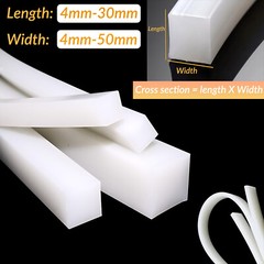 Square Silicone Rubber Solid Sealing Strip Gasket 4/5/6/8/1012/15/16/18 To 30 mm