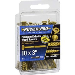 HILLMAN FASTENERS 42484 Wood Screws, 10 x 3, Bronze, 35 Piece