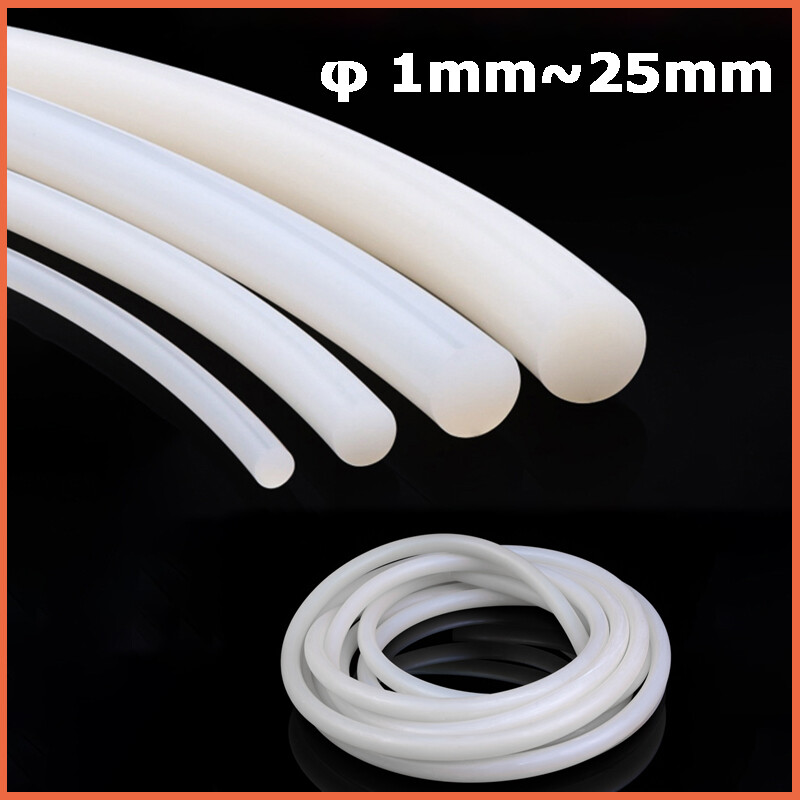 Solid Silicone Rubber Water Seal Gasket Round Bar Diameter 1mm ~ 25mm Waterproof