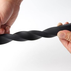 Black Solid NBR Nitrile Rubber Rectangle Sealing Strip Absorption Cushioning
