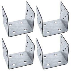 Cnqlis 4 Pcs Heavy Duty Shelf Post Base Fit 4 X 4 Post Anchor Connectors Deck