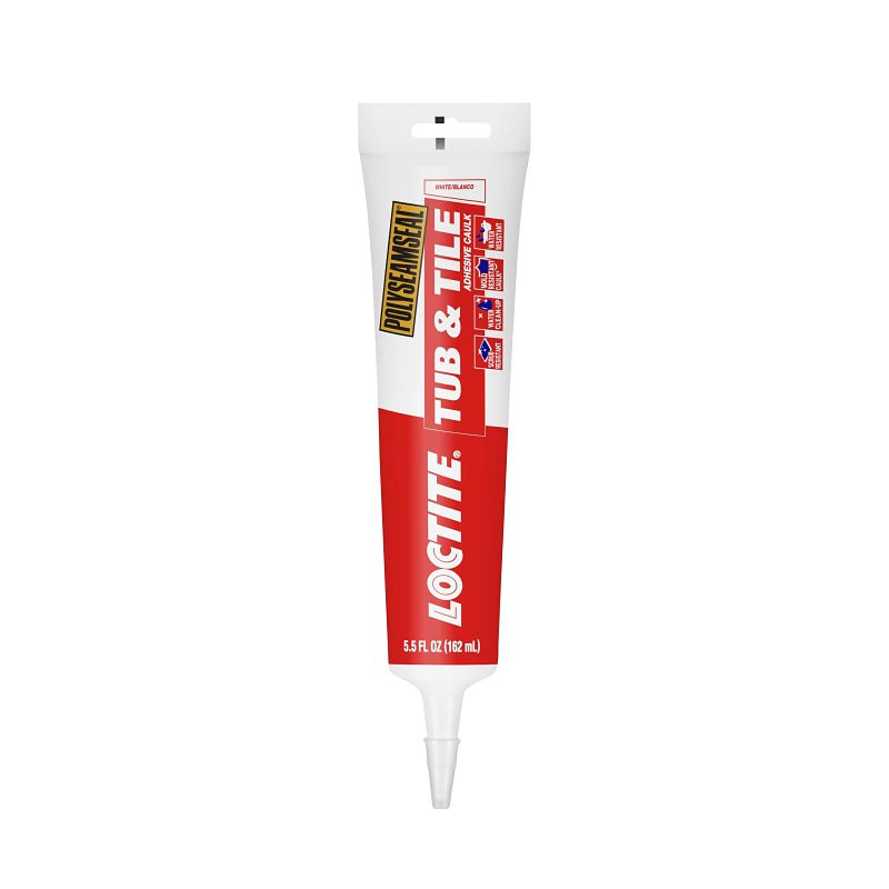 Loctite 1515861 Polyseamseal Tub and Tile Adhesive Caulk, 5.5-Ounce Tube
