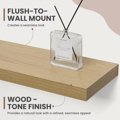Acovy 30 Inch Floating Shelves, 8 Inch Deep Floating Shelves for Wall, Hangin…