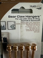 9-pack lot National Hardware N260-132 Bearclaw Drywall Hanger Screw Brass 30LB