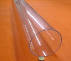 Kmac Polycarbonate Lexan Clear Tube / Tubing 5.25″ x 5.00″ (5 1/4″ x 5.0″)