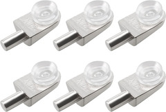 Shelf Support Pegs 20pcs Glass Shelf Pins Bracket Zinc Alloy Nail Polished Ro…