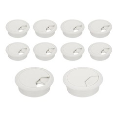10 Pcs 2″ Desk Grommet Plastic Desk Hole Covers Cable Grommet White