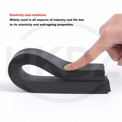 Black EPDM Rubber Foam Sealing Strip Flat Bar For Cabinet Door Seal 10mm- 40mm