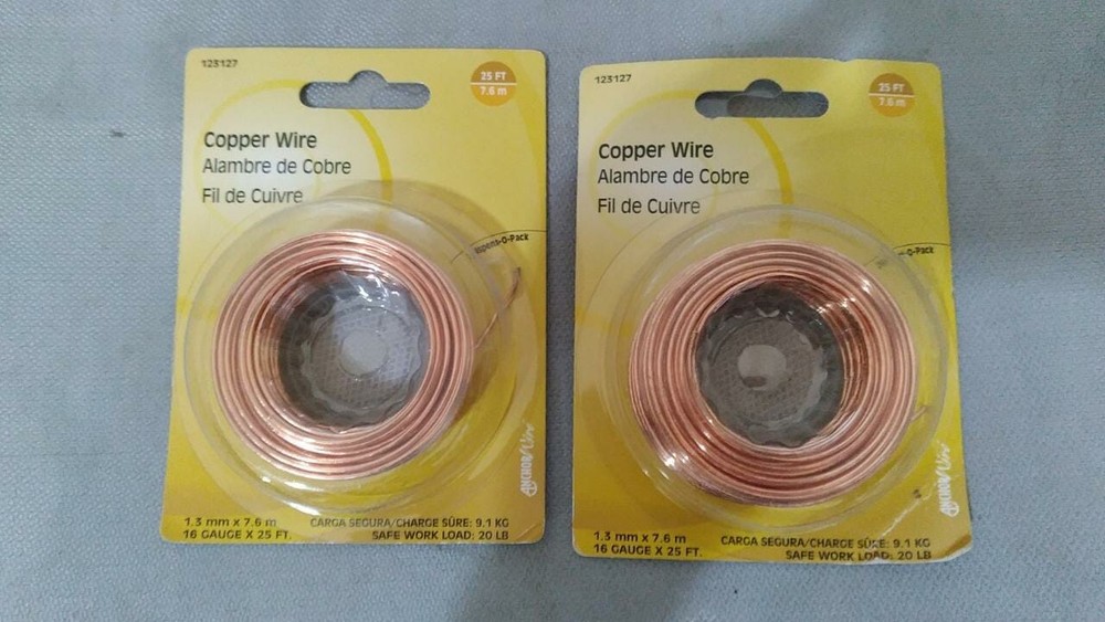 Gauge Copper Wire 25-Ft. 123127 ~ Lot of 2