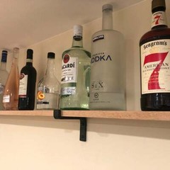 Metal Shelf Brackets Clear wax finish