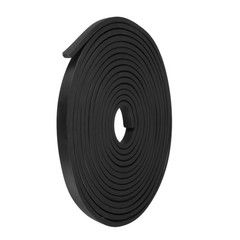 Solid Rubber Strips 196.85″L x 0.39″W x 0.2″T Rubber Neoprene Sheet Rolls Black