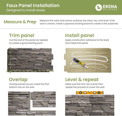 Universal Trim Sill for Everstone Faux Siding – 48″W, Grey Granite Finish
