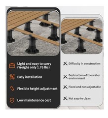 20Pack Adjustable Deck Support Pedestal, Floor Slate Support Floor Lift Deck …