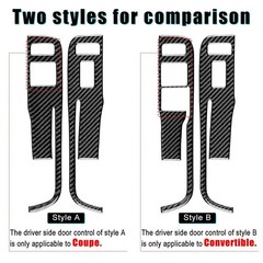 AIRSPEED Carbon Fiber Door Window Control Switch Panel Sticker Interior Trim …