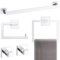 Yacvcl 5-Piece Bathroom Hardware Accessories Set 23.6 Inch Towel Bar Set Modern