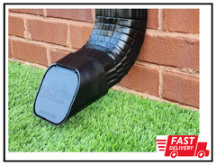 Type a 3 In. X 4 In. Black Plastic Downspout Extension