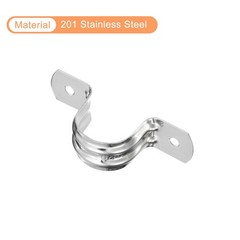 50pcs Rigid Tube Straps,13/16″ Stainless Steel 2 Hole U Shape Bracket Pipe Hook