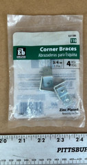 Everbilt 3/4 Zinc Plated Corner Braces 4 Pieces Per Pack P/N 527 580