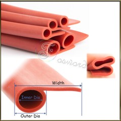 Red Silicone Rubber Edging Trim Sealing Strip Ovens Door Window Edge Protector