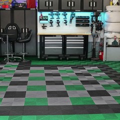 Interlocking Drainage Mat, 12” x 12” Modular Interlocking Cushion, 40 Pcs Splici
