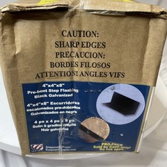 Box of 50 Prebent Galvanized Steel Step Flashing 4″ x 4″ x 8″