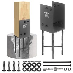 6″x6″ Actually 5.5″x5.5″ Heavy Duty UShaped Fence Post Holder Bracket, Wet Co…