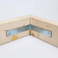 5-PK Everbilt 6 in. Zinc-Plated Steel Angle Corner Support Braces Brackets 15214