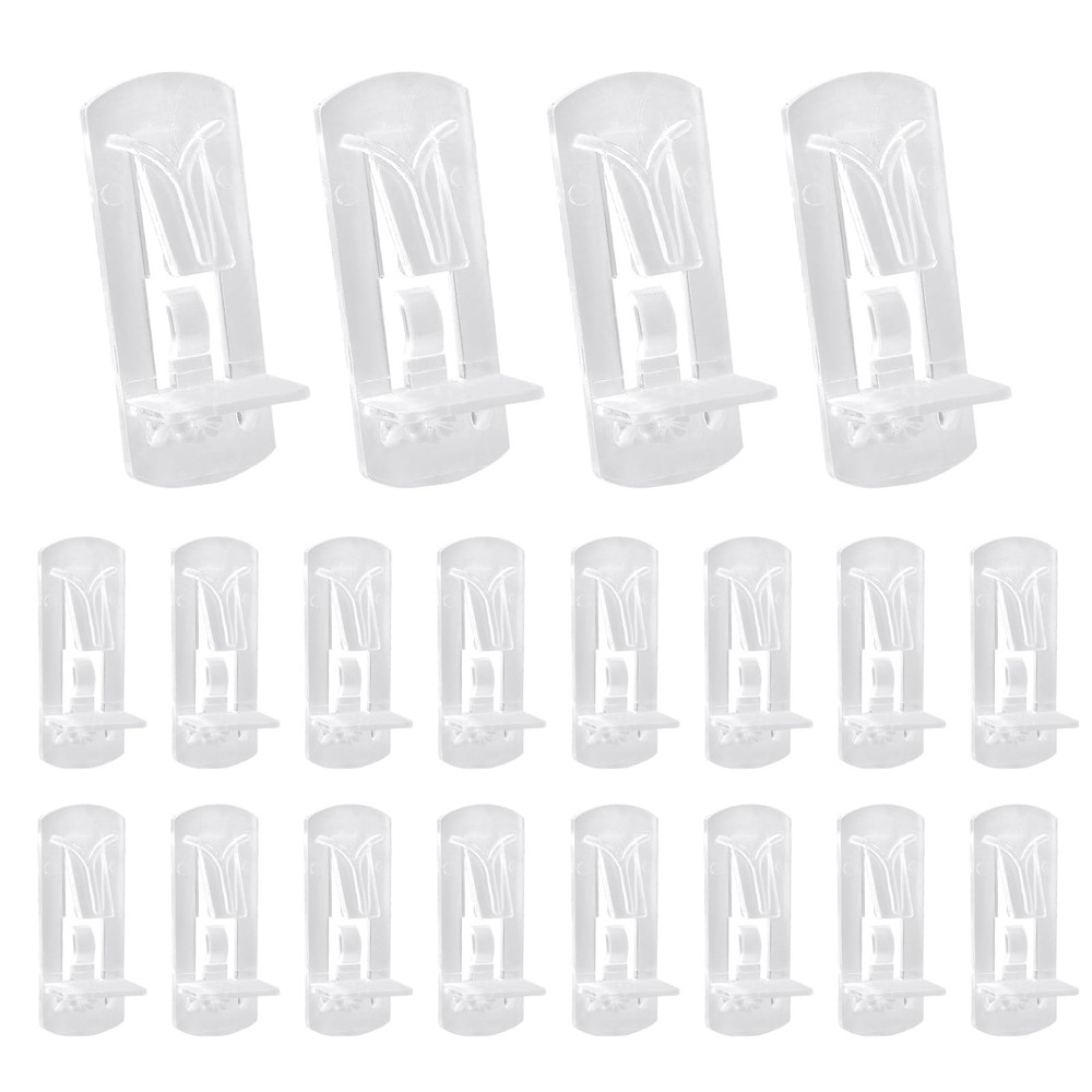 Hordion 20pcs Plastic Locking Shelf Pins, 6mm Clear Support x 5/8″