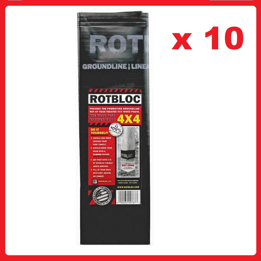 10 Pcs Rotbloc 4×4 Pre-Molded Post Wraps – Protects Against Rot