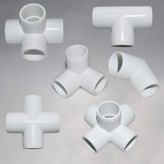 12Pack 3/4Inch Cross PVC Fittings, 4-Way Cross Elbow Fitting for Building Heavy