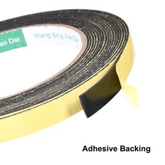 2Pcs 10mm Wide 1mm Thick 5M Foam Seal Tape Weather Strip for Craft