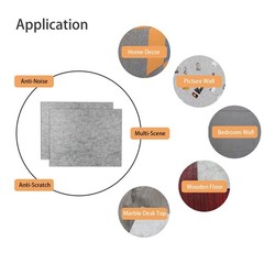 8 MM Thick Furniture Pads 6 Pack(Non-Adhesive), 15” x12” Gray Felt Pads for…