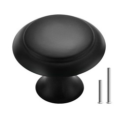 Samest 10PCS Cabinet Knobs for Dresser Drawers，1.2 Inch Premium and Black