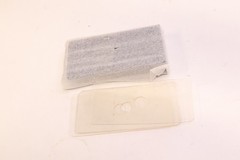 Square 180 Degree Glass To Glass Clip 2″ x 4″ Matte Black C-180-MB