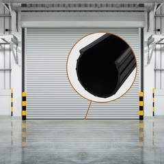Garage Door Weather Stripping Bottom Rubber Seal 16 ft 16 ft, Black