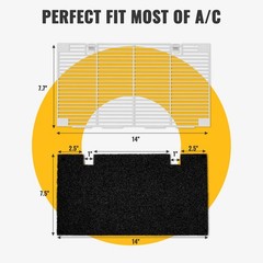 BougeRV RV A/C Air Grille Replacement with Filter 1 Filters + 1 Grilles