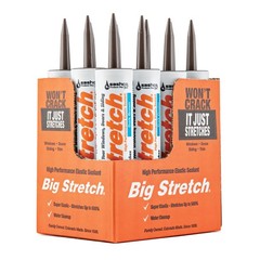 Sashco 10008 Big Stretch Caulk Dark Brown 10.5-ounce Pack of 1,
