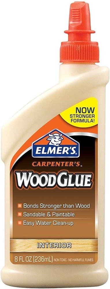 Elmer’s E7010 Carpenter’s Wood Glue, Interior, 8 Ounces , Tan