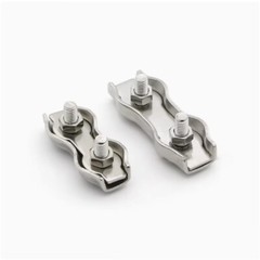 M2-M10 Stainless Steel Wire Rope Grip Simplex/Duplex Cable Clamp Fastening Clips