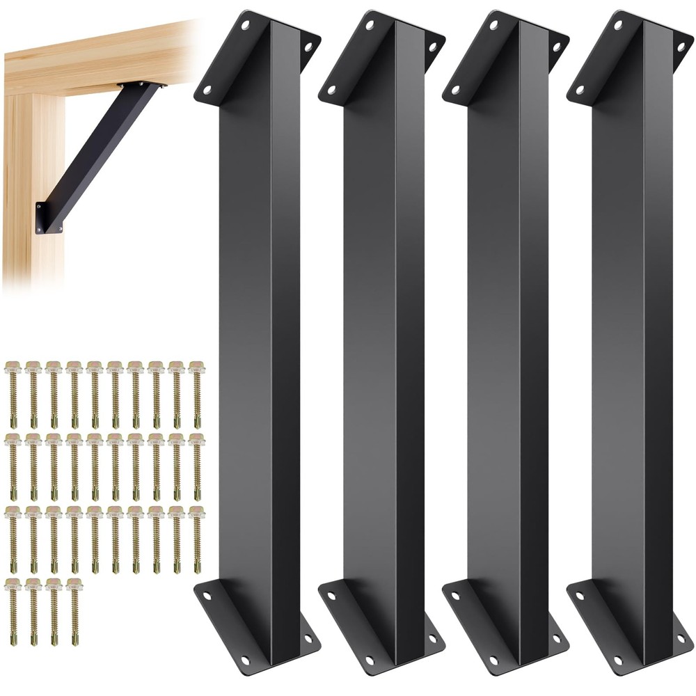 Grehitk 4Pc 45 Degree Angle Support Bracket Pergola Kit Heavy Duty Connector