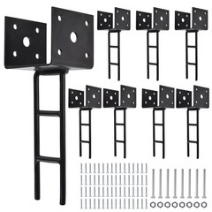 8 Pack U Shape Post Anchor, 4″x 4″ Post Base for Concrete, Design Patent Prod
