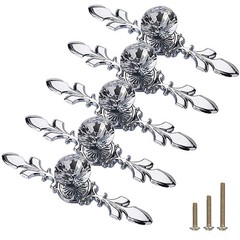 ESreake 5 Pack Silver Diamond Clear Crystal Glass Decorative 5 Pack,